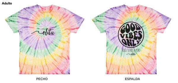 CAMISETA OLITA TIE DYE "GOOD VIBES ONLY"