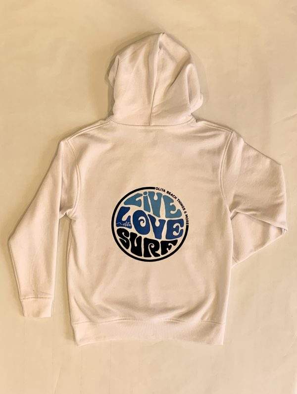 Sudadera olita retro "live, love, surf"