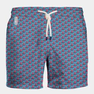 Bañador Oxyde turquesa pulpos coral